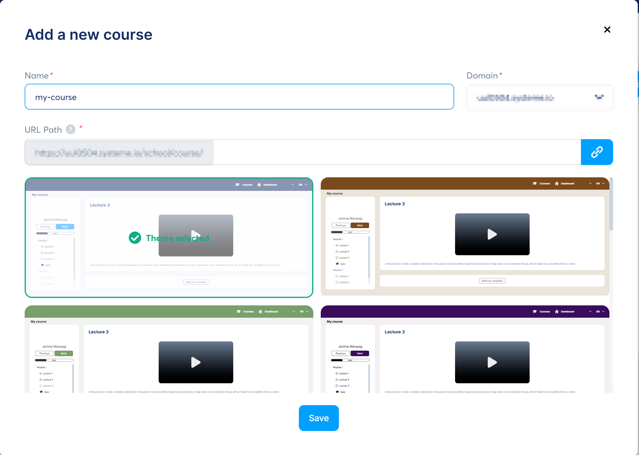 Course builder