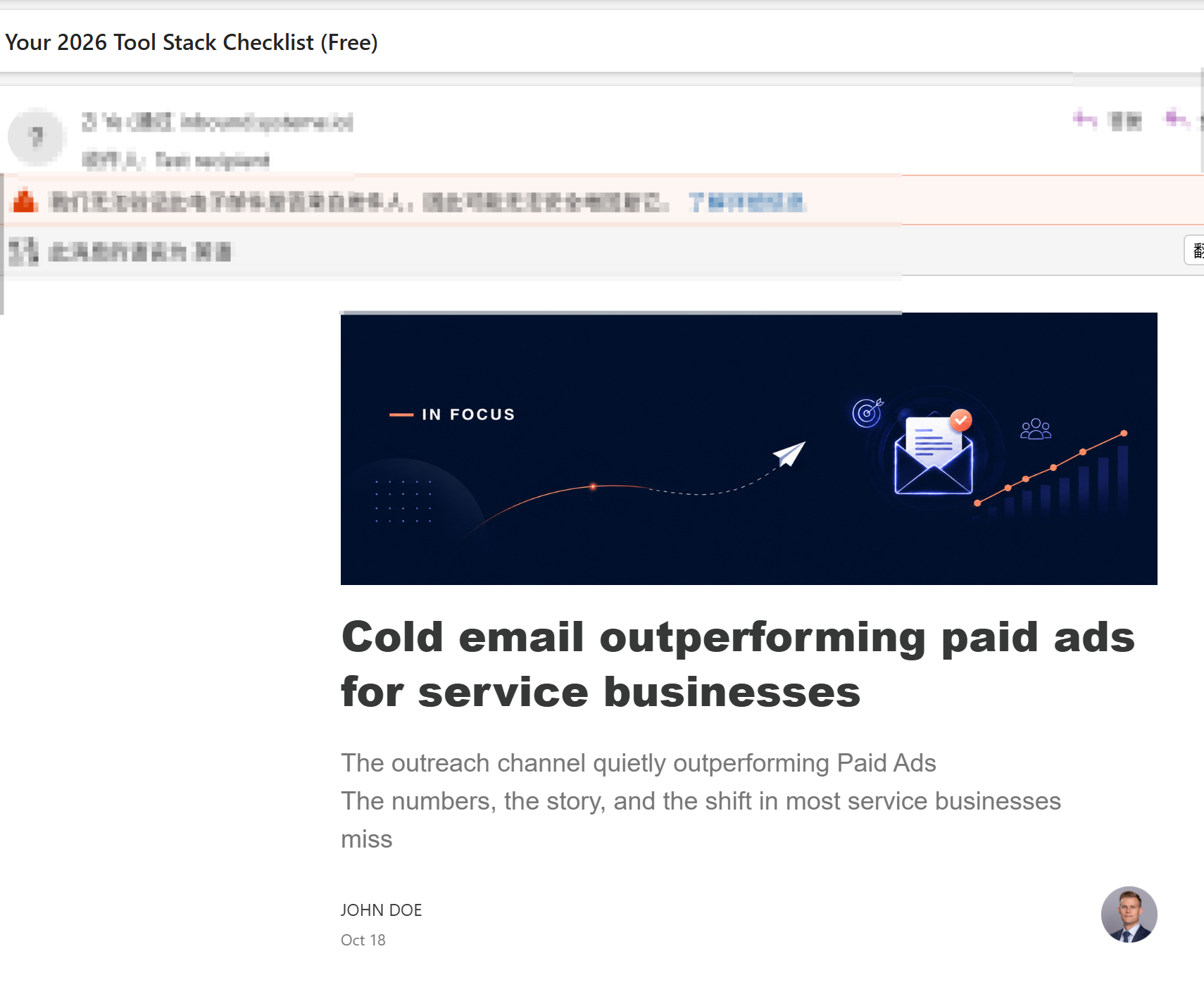 Welcome email received with PDF